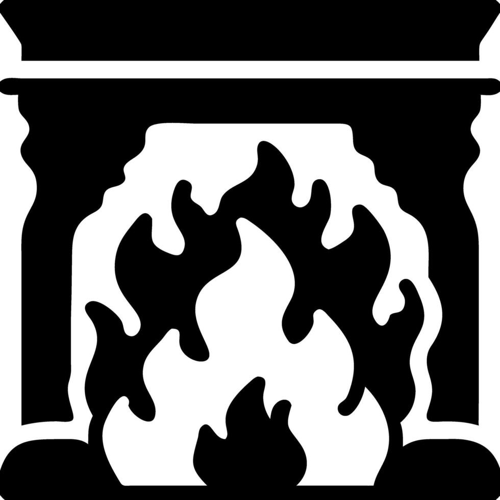 Elegant Fireplace Flames for Home Decor and Graphic Design vector
