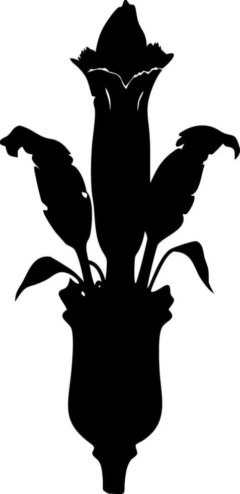 Elegant Floral Silhouette Design for Decor and Crafts vector