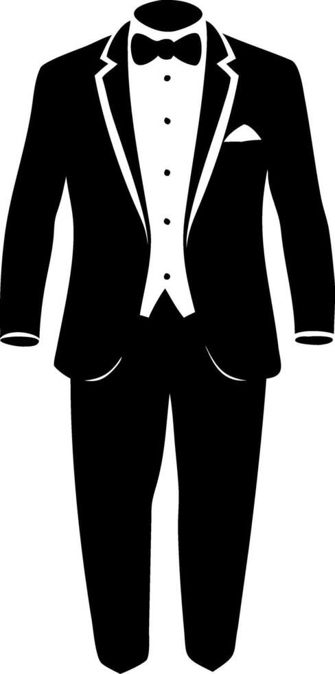 Elegant Formal Tuxedo Illustration for Event Invitations and Design vector