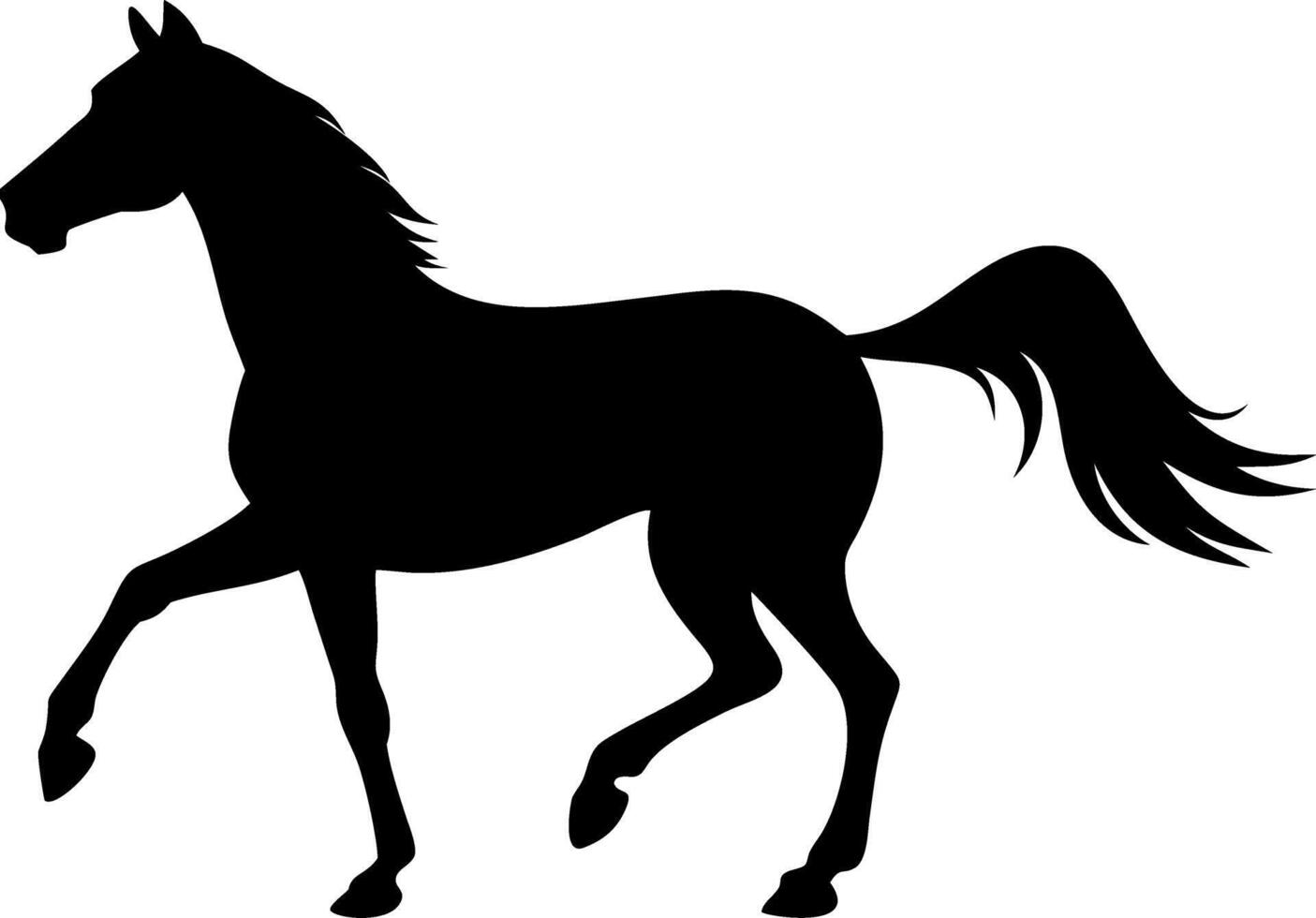 Elegant Horse Silhouette Illustration for Art and Design Projects vector
