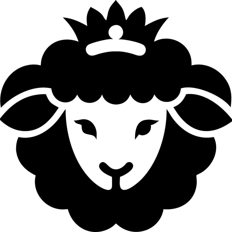 Elegant Sheep Face Art for Logo and Branding Design vector