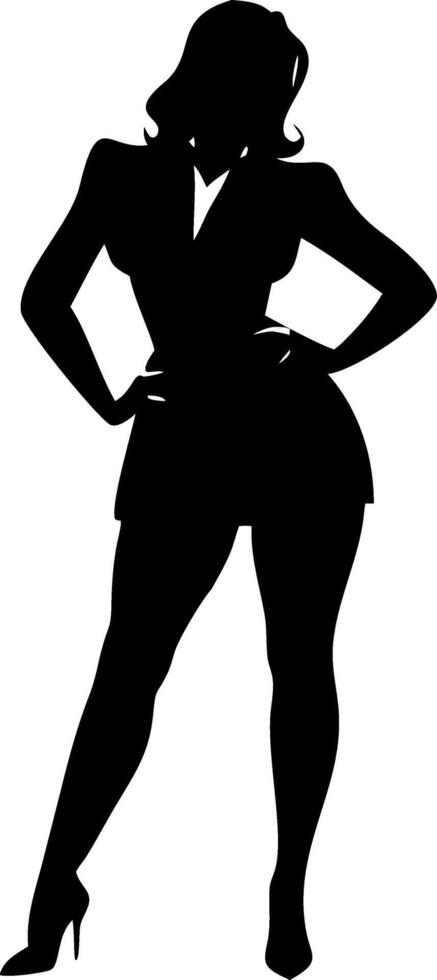 Elegant Woman Silhouette in Heels Suitable for Design and Fashion Projects vector
