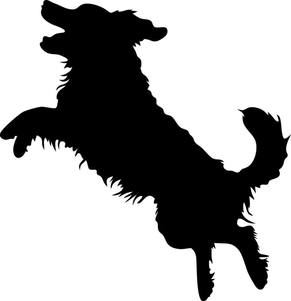 Energetic Dog Silhouette Jumping for Graphic Design and Artwork vector