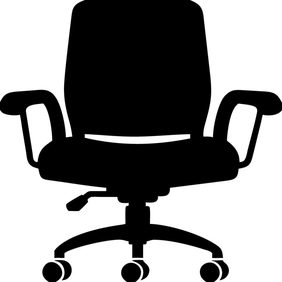 Ergonomic Office Chair Silhouette for Design and Branding Projects vector
