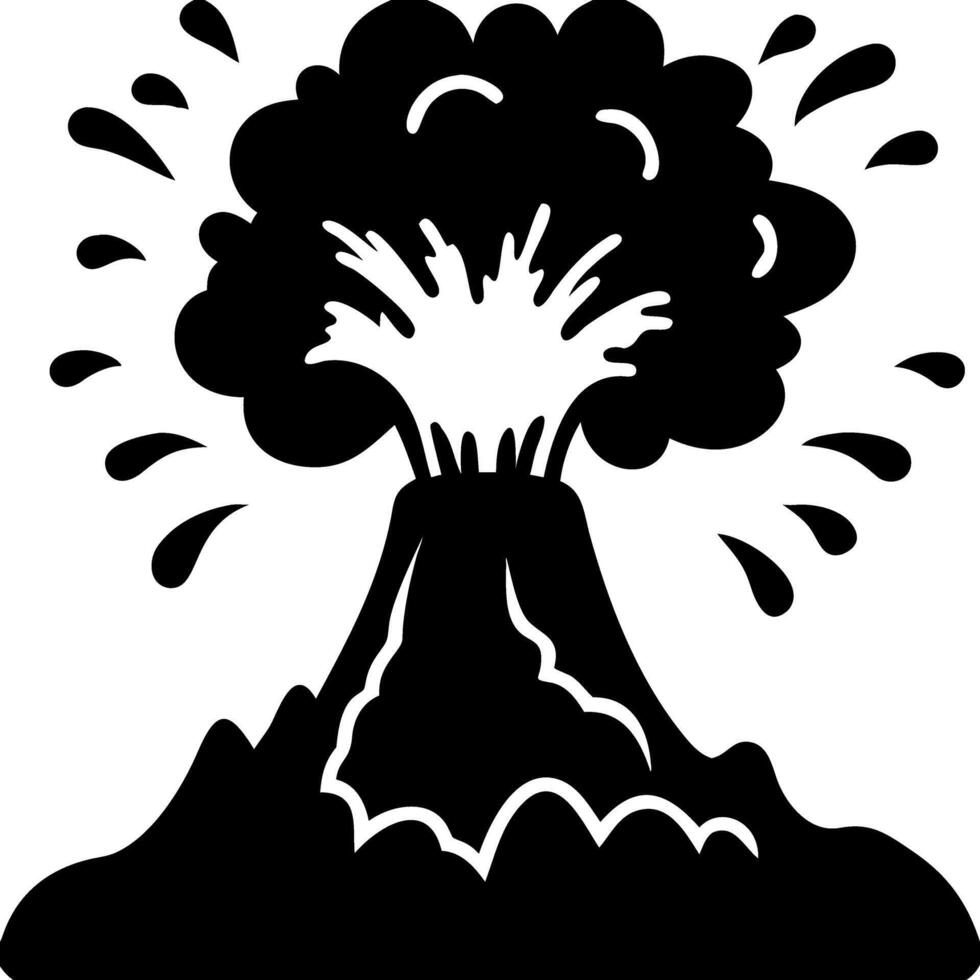 Exploding Volcano Illustration Perfect for Educational Materials and Creative Designs vector