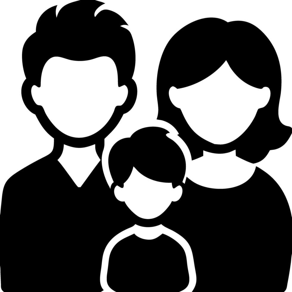 Family Silhouette Illustration for Websites Apps ands vector