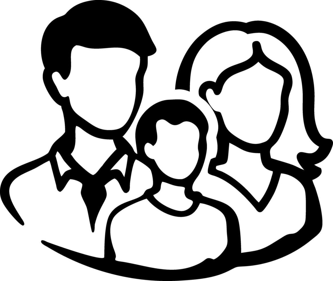 Family Silhouette for Illustrations and Graphic Design vector
