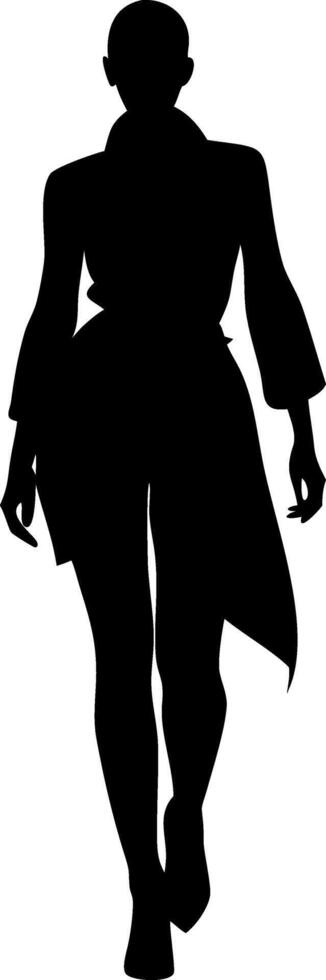 Fashionable Female Silhouette for Design and Art Projects vector