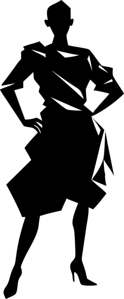 Fashionable Woman Silhouette Perfect for Design and Illustration Projects vector