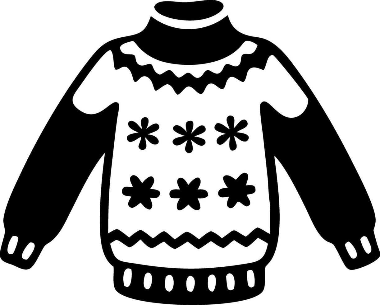 Festive Winter Sweater Illustration for Craft and Design Projects vector