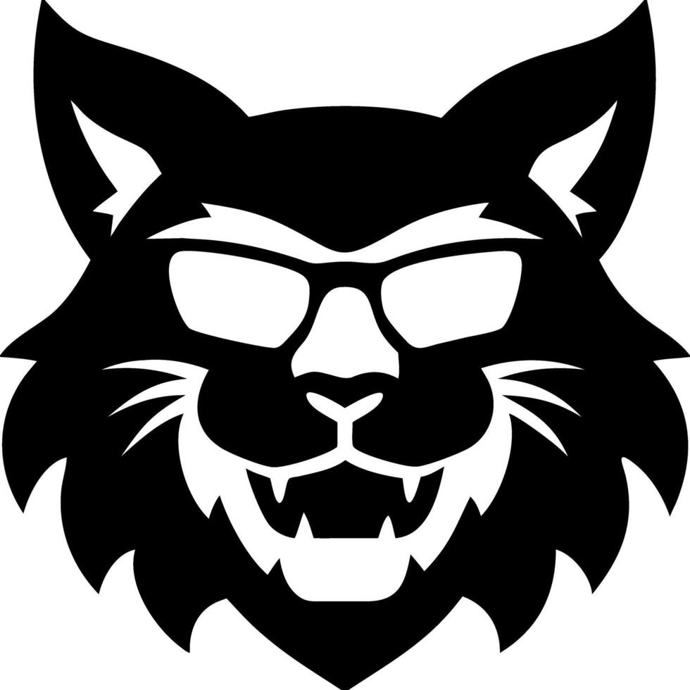 Fierce Cat Art with Sunglasses for Posters or Apparel Design vector