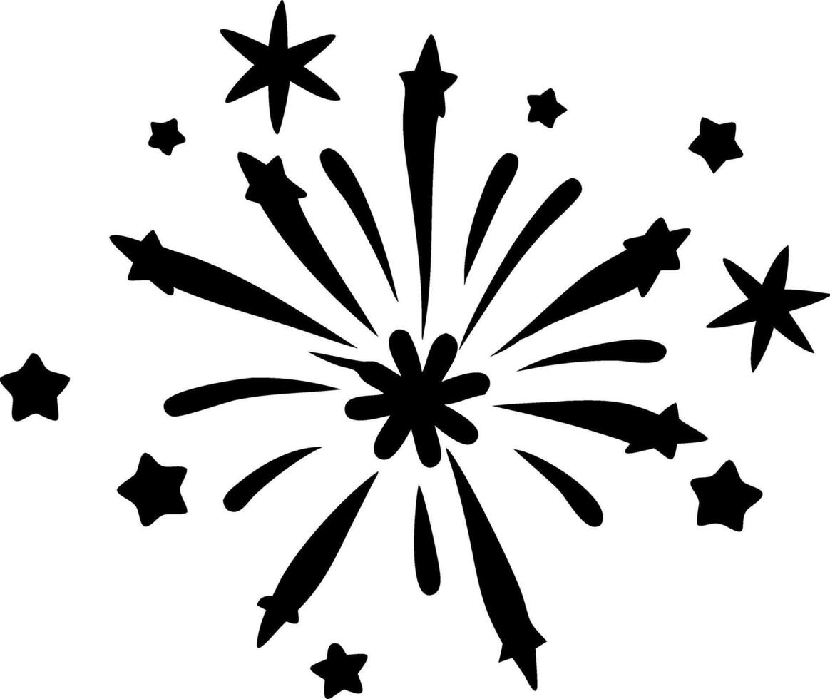 Firework Burst Illustration Celebration Design for Decorations and Crafts Uses vector