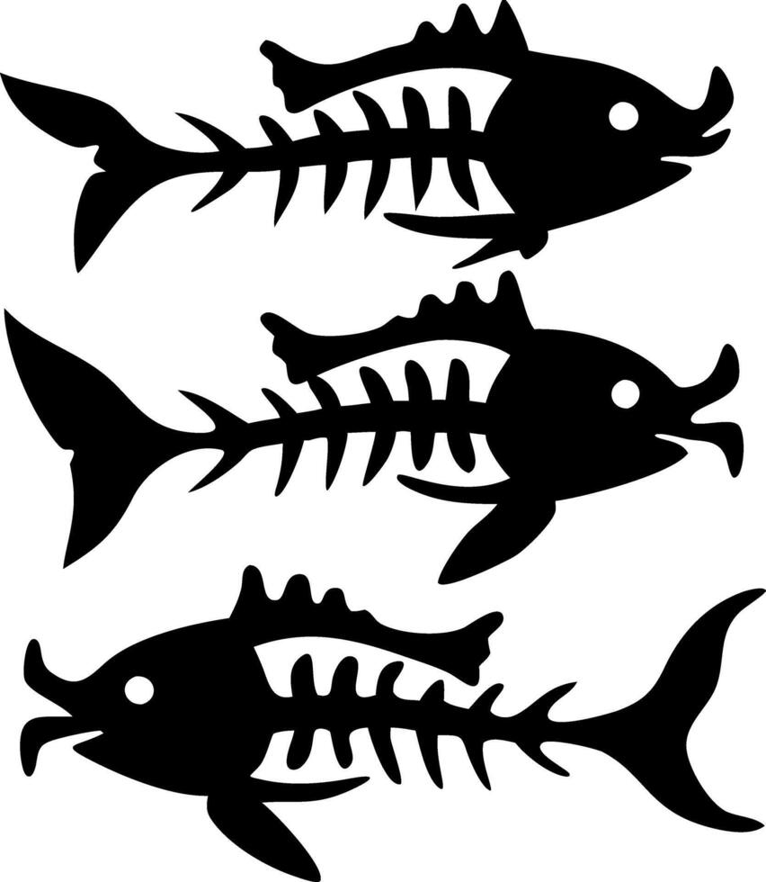 Fish Skeleton Graphic for Tattoos Decorations and Design vector