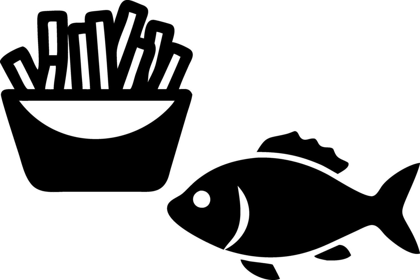 Fish and Chips for Restaurant Menu Design and Culinary Projects vector