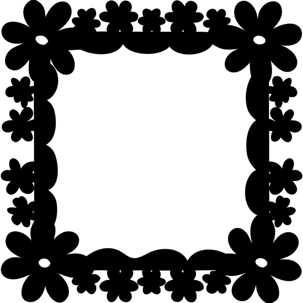 Floral Border Frame Illustration for Crafts and Design Projects vector