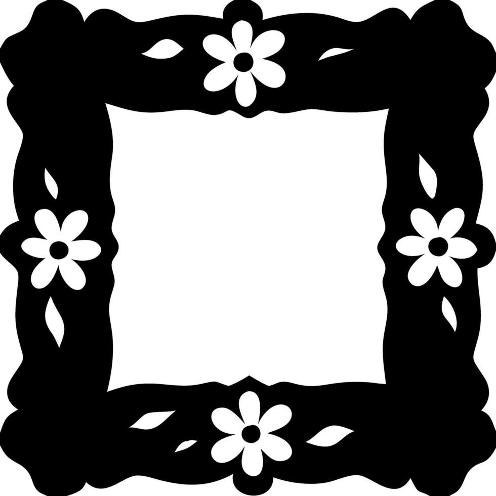 Floral Decorative Border for Art and Craft Projects vector