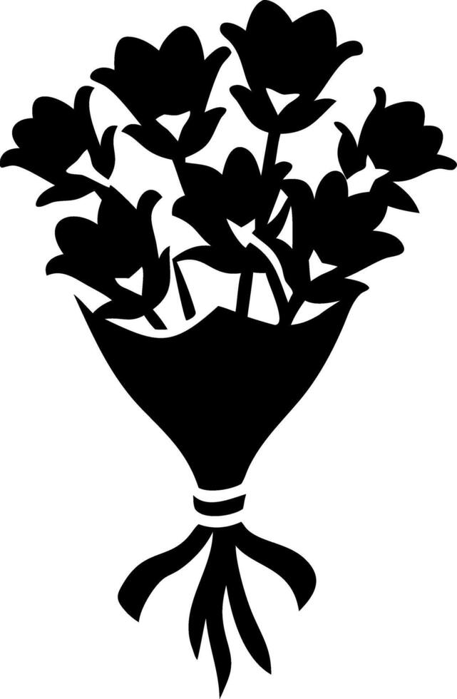 Floral Bouquet Silhouette for Design Projects and Crafting vector