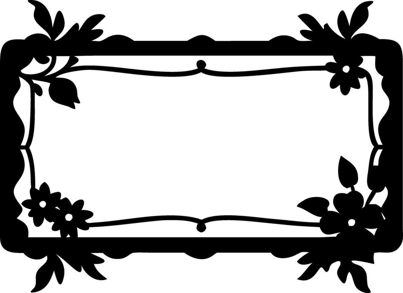 Floral Border Illustration for Invitations and Scrapbooking Projects vector