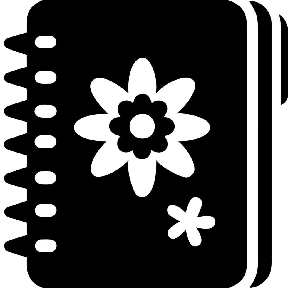 Floral Notebook Illustration for Decorative Design and Stationery vector