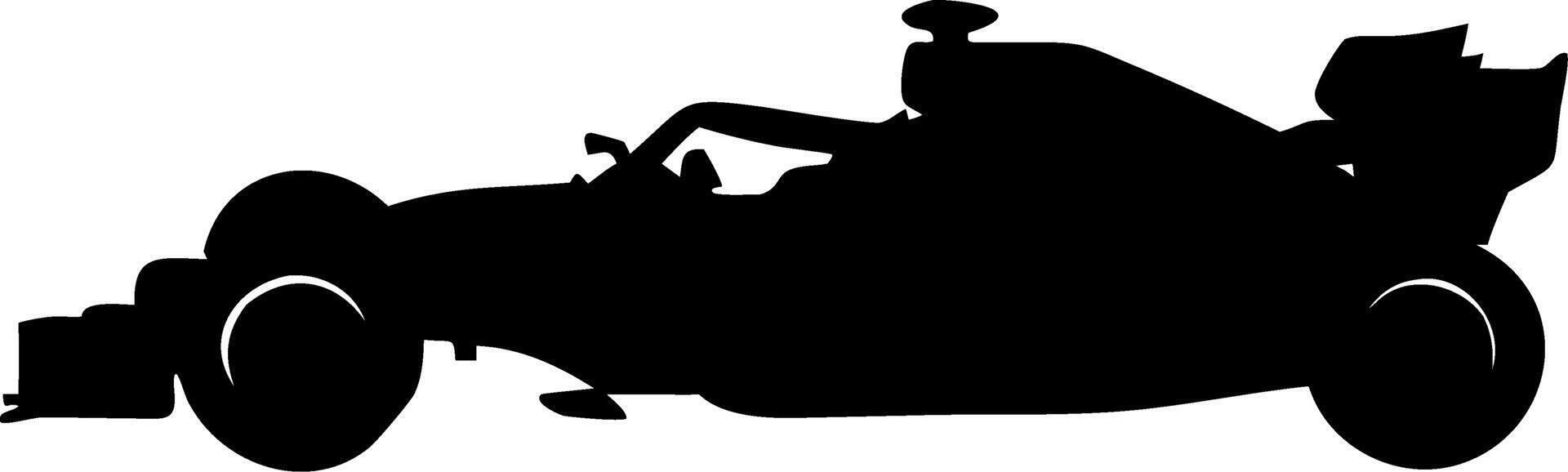 Formula One Racing Car Silhouette Illustration for Design and Decoration vector