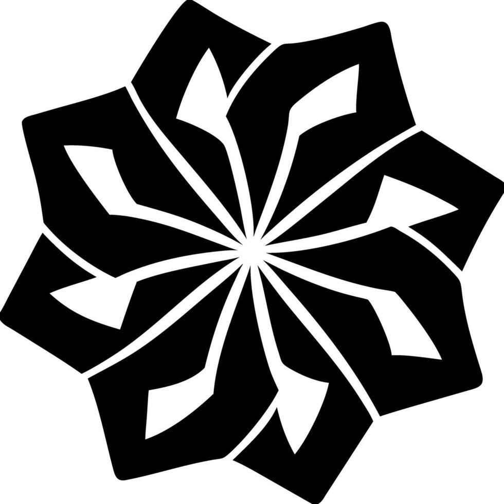 Geometric Black Star Pattern for Elegant Design Applications vector