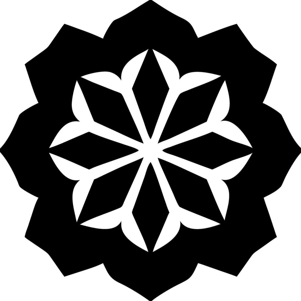 Geometric Floral Mandala for Decorative Design and Art Projects vector