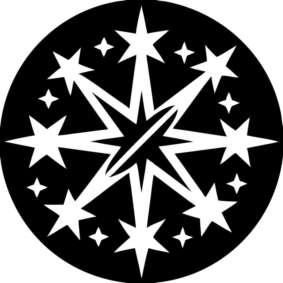 Geometric Starburst Design for Tattoo and Graphic Projects vector