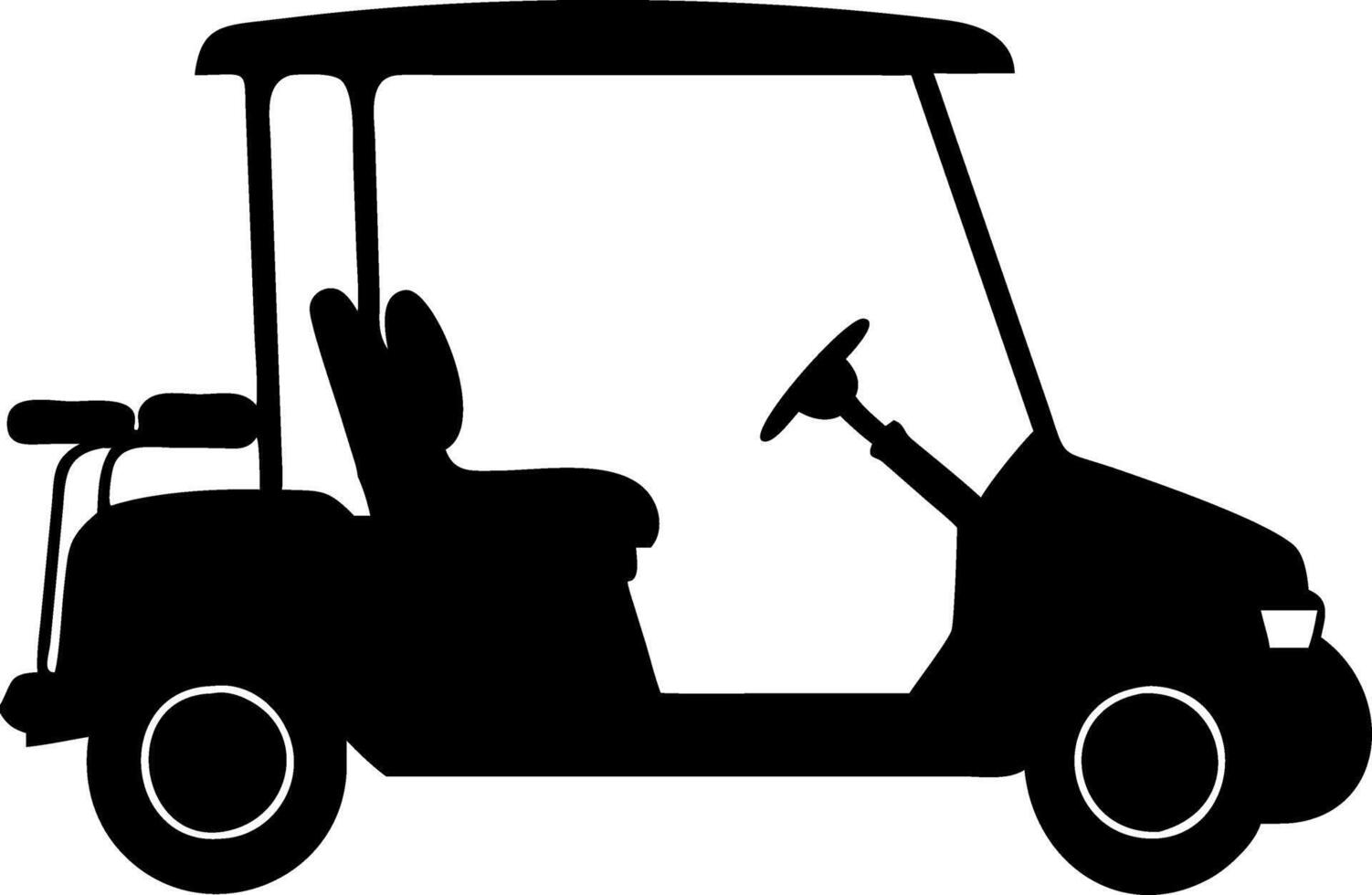 Golf Cart Silhouette for Design and Decoration Projects vector