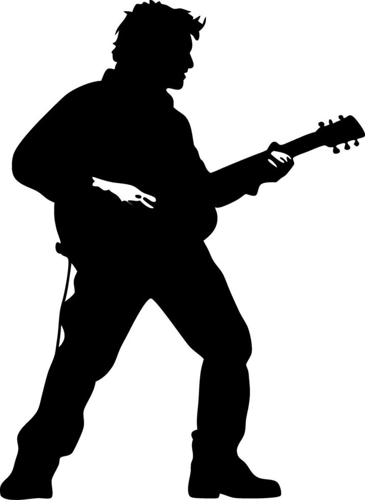 Guitarist Silhouette for Music Posters and Graphic Design vector