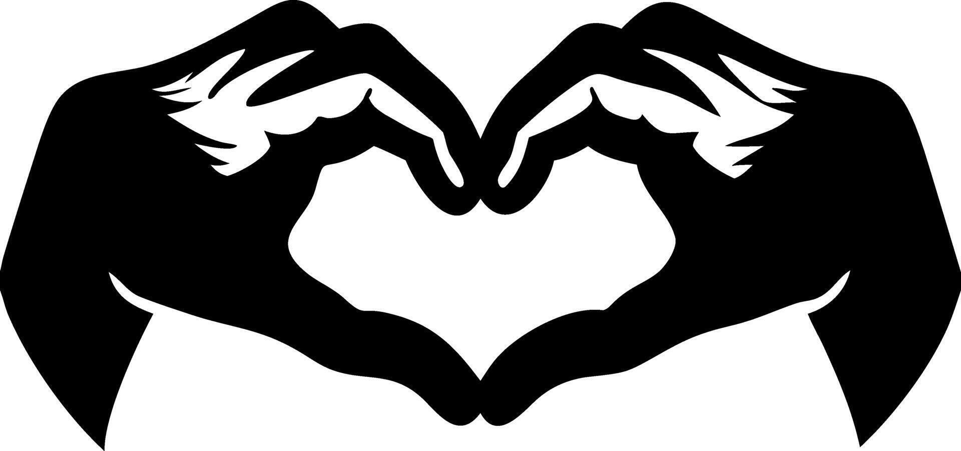 Hands Forming Heart Gesture Art for Love and Unity Design Projects vector