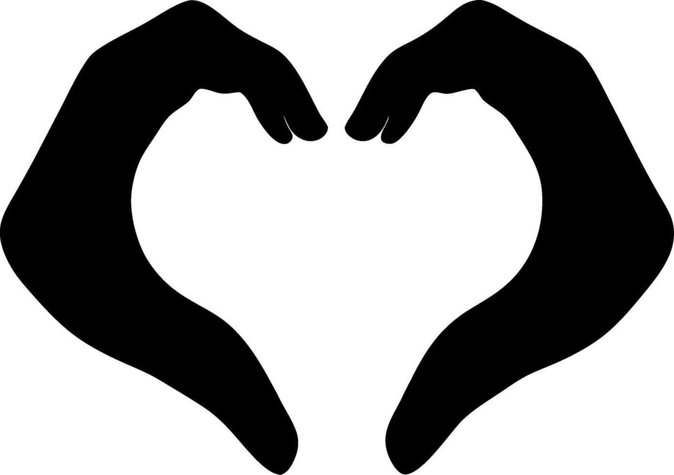 Hands Forming Heart Shape Illustration for Love and Relationships Concepts vector