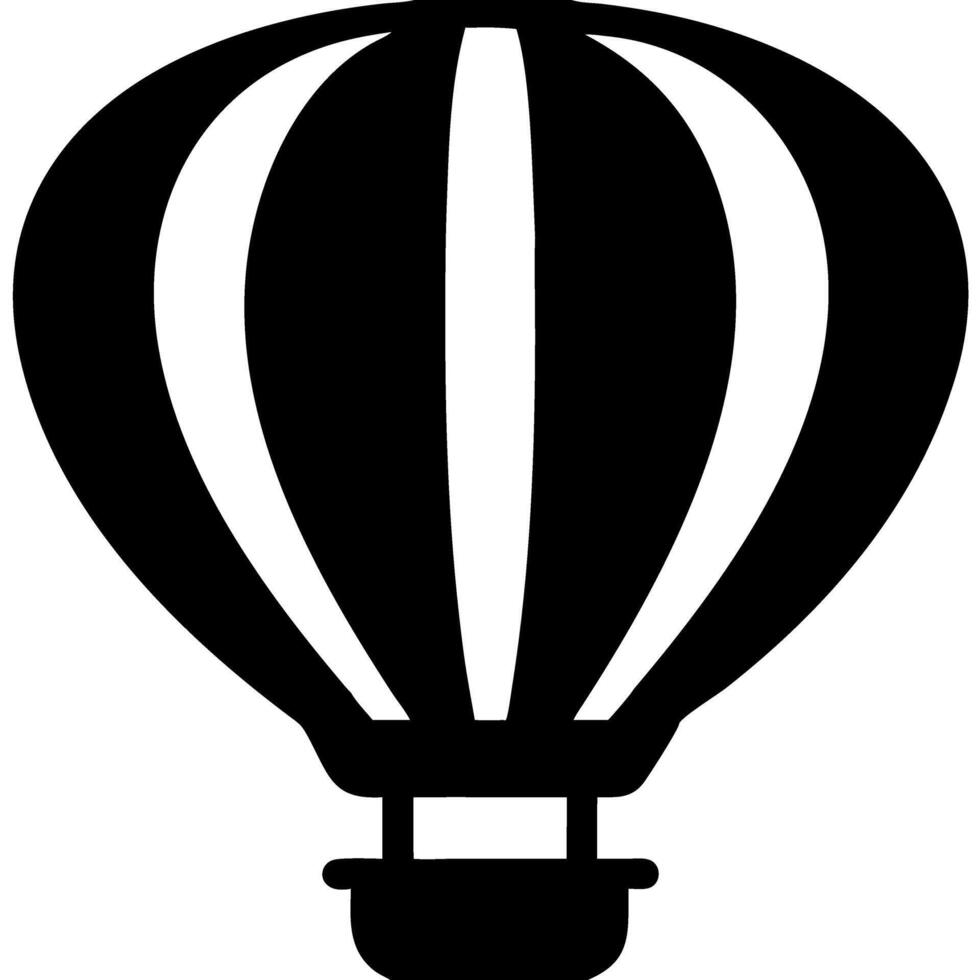 Hot Air Balloon Silhouette for Travel Posters and Adventure Themes vector