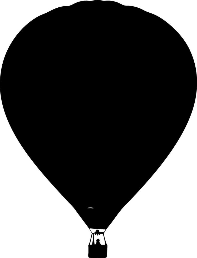 Hot Air Balloon Silhouette for Design Projects and Wall Art vector