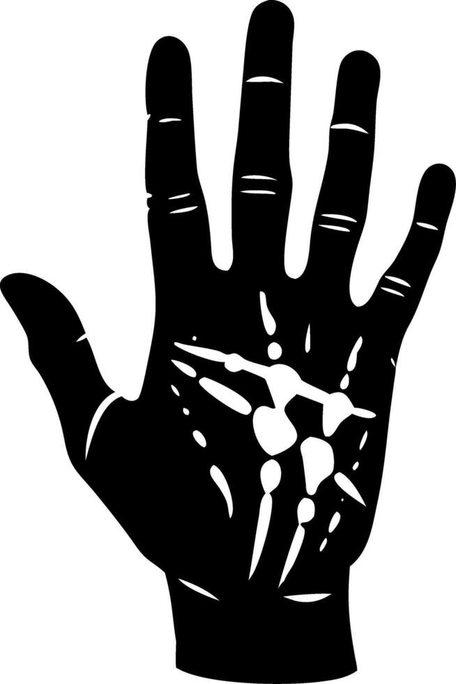 Human Hand Bones Skeleton Illustration for Medical or Educational Use vector