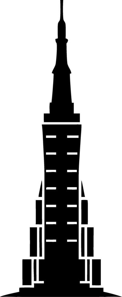 ic Skyscraper Silhouette Design for and Print Projects vector