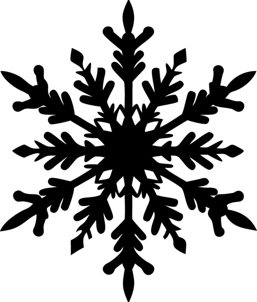 Intricate Black Snowflake Design for Winter Decor and Crafts vector