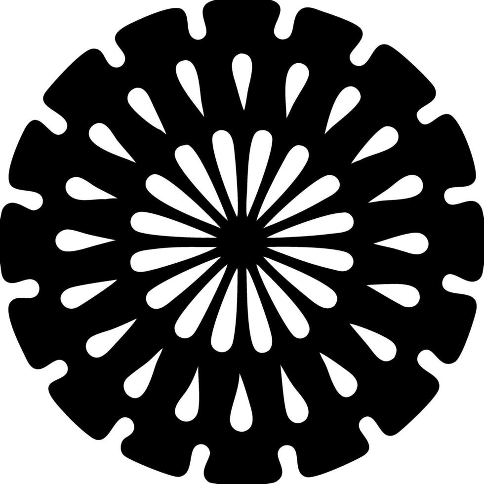 Intricate Black Radial Mandala Design for Artistic Projects and Decoration vector