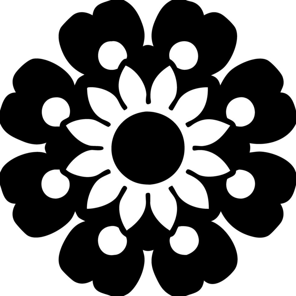 Intricate Floral Mandala Design for Decorative and Artistic Applications vector