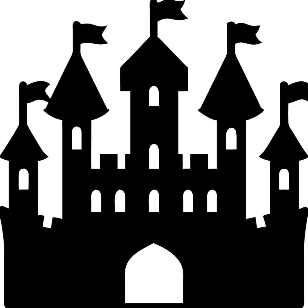 Majestic Castle Silhouette for Fairytale Illustrations and Design vector