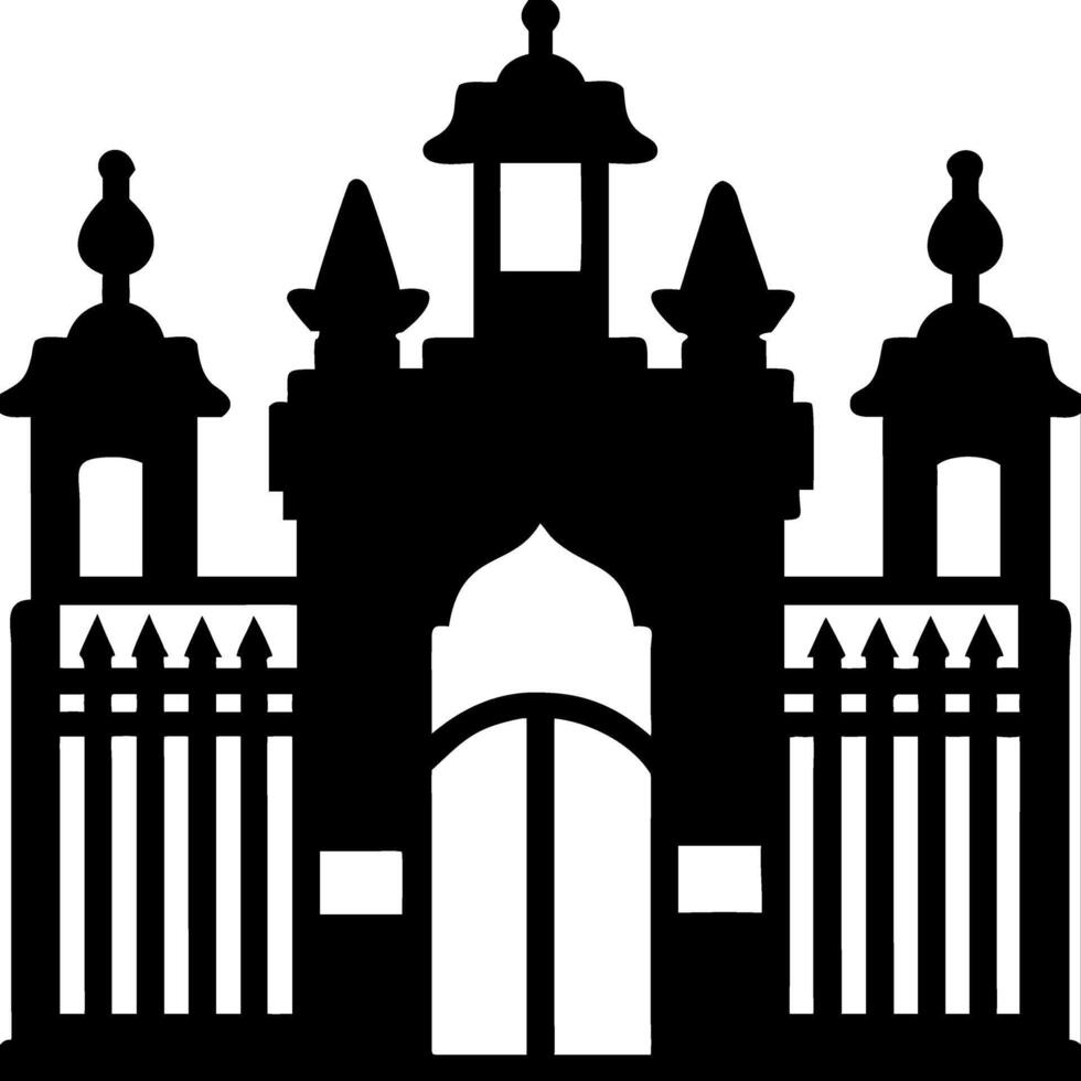 Majestic Castle Silhouette Design for Art and Decor vector