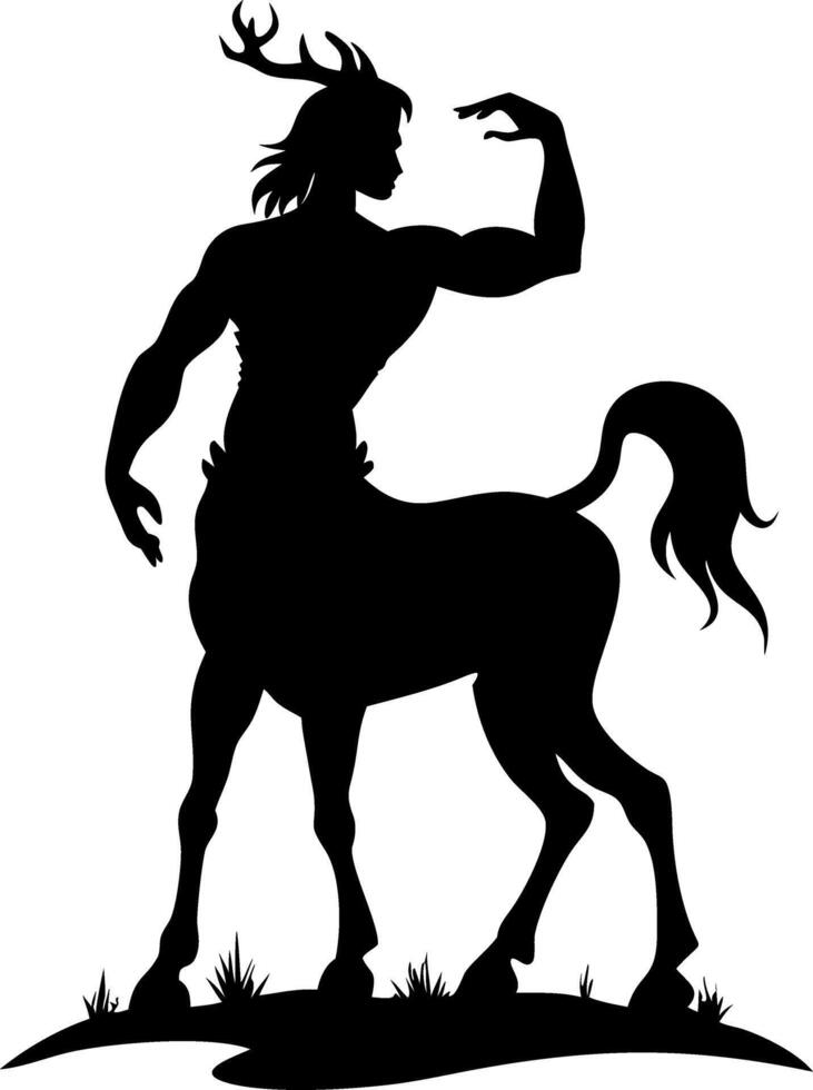 Majestic Centaur Silhouette Fantasy Creature Illustration for Mythology Art Projects vector