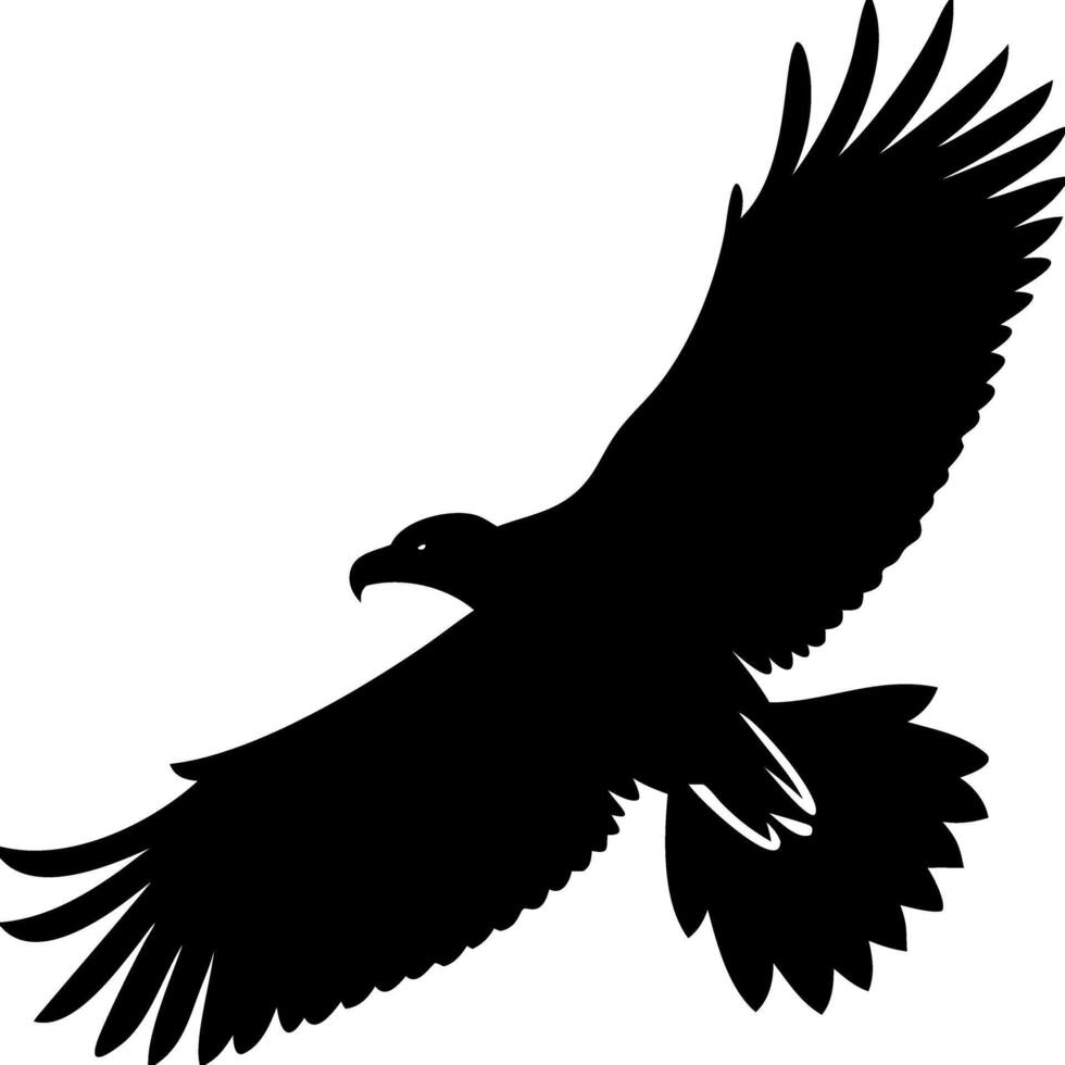 Majestic Eagle Silhouette Soaring for Illustrations and Designs vector