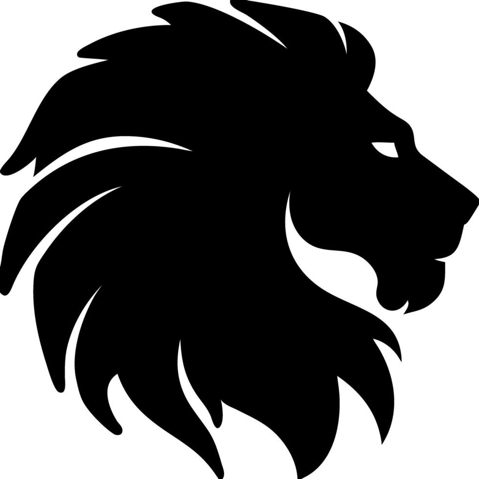 Majestic Lion Silhouette for Art Projects and Tattoo Designs vector