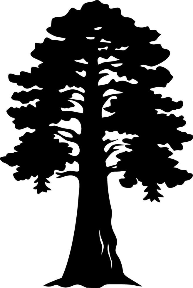 Majestic Tree Silhouette for Nature Illustrations and Designs vector