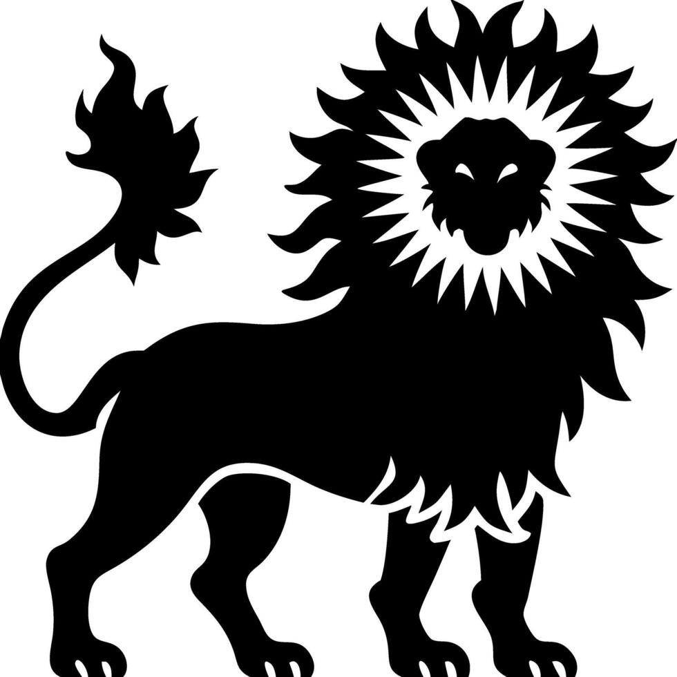 Majestic Tribal Lion Silhouette Art for Tattoos and Decorative Design vector