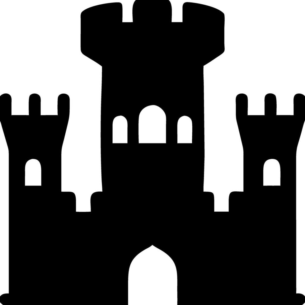 Medieval Castle Silhouette for Creative Design and Illustration Projects vector