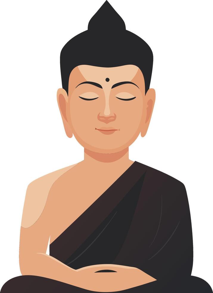 Meditating Buddha Illustration for Spiritual Art and Meditation Themes vector