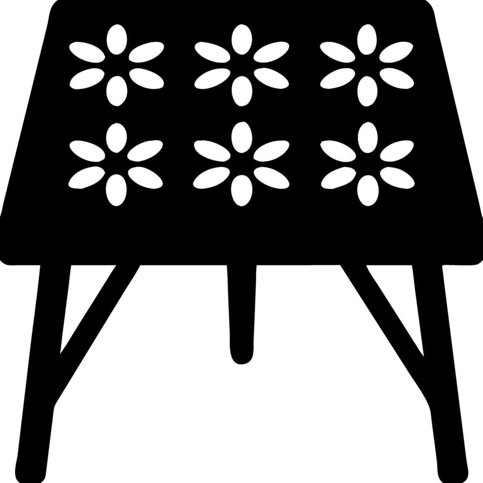 Minimalist Flower Pattern Table for Decorative Design Projects vector