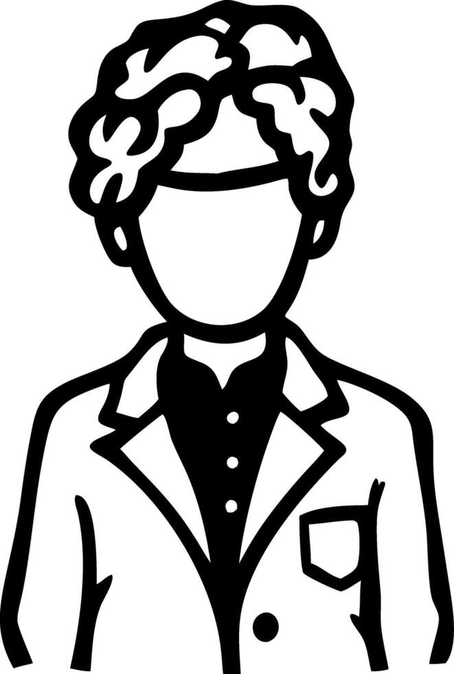 Minimalist Illustration of Faceless Business Person in Suit vector