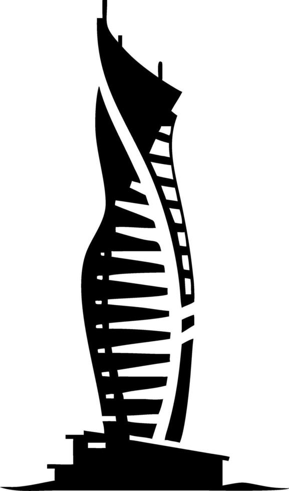 Modern Abstract Skyscraper Silhouette for Architectural Design vector